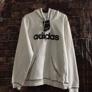 NWT ADIDAS white/black Fleece Hoodie
